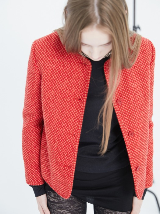 Wool tweed jacket (rose)