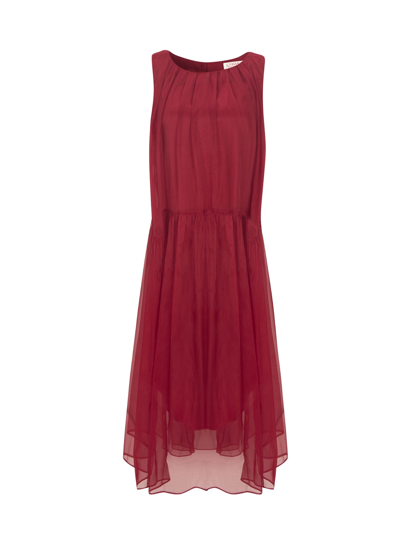 Red Silk Organza Dress