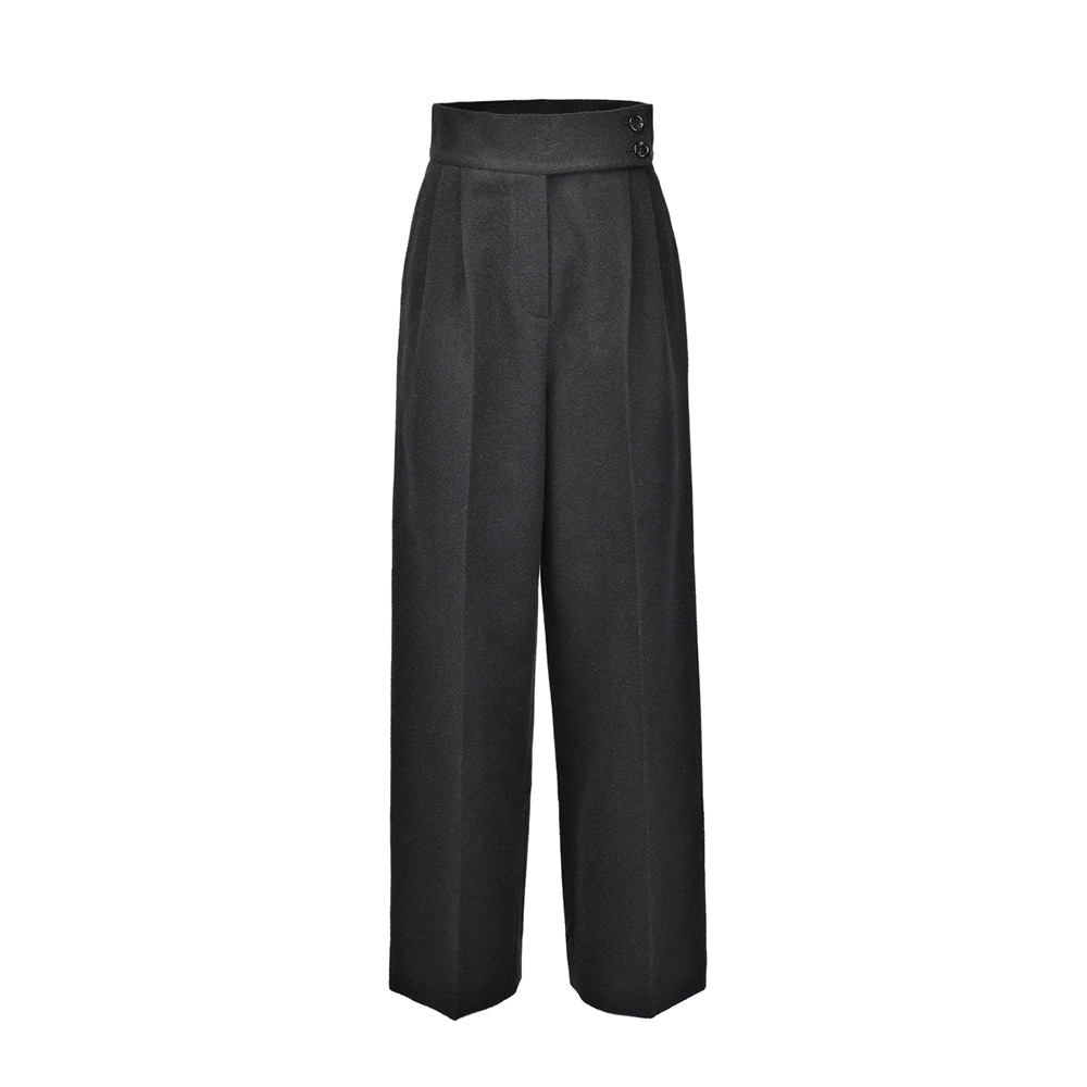 Line  Tuck Pants (Black)