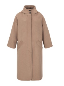 Wool Hooded Coat (Golden Beige)